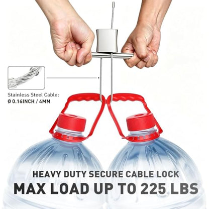 Cable Padlock Free Adjustable Lock 3 Keys, 3.28ft/1m Silver | Steel Cable 1/6"(4mm)Diameter, Lock & Secure, Weatherproof for Bikes, Lockers, Gate, Fence, Shed, Outdoor Equipment etc - color: Silver- 3.28ft(1m)