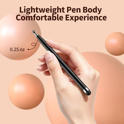 10PCS Stylus Pen for Touchscreen,Lightweight 2 in 1 Design | Stylus Pen for iPad,Nintendo Switch,iPhone, Android Tablets Capacitive Touch Screen,Stylus for Drawing,Note-Taking & Gaming - color: 10PCS Black