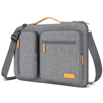 DOMISO 15.6 inch Laptop Case Sleeve Protective Cover Compatible with MacBook Pro 16 M4 M3 M2/Pro Max,15.6-16 inch HP Dell ASUS Lenovo Chromebook,Waterproof Computer Bag with Shoulder Strap,Grey - color: Grey, size: 15.6 inch