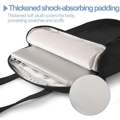Laptop Bag 13-14 Inch, 360° Protective Puffy Laptop Sleeve, Laptop Case Compatible with MacBook Air 13.6 M5 M4 M3 M2 M1/Neo/Pro 13/14,HP Dell ASUS Lenovo, Black | 14.37"x10.24"x1.38" - color: Black