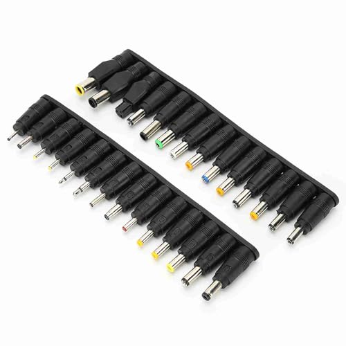 Dpofirs 28pcs DC Power Adapter Tips 5.5x2.1mm Female Universal Charging Conversion Head for Laptop ThinkPad Notebook Charging Kit