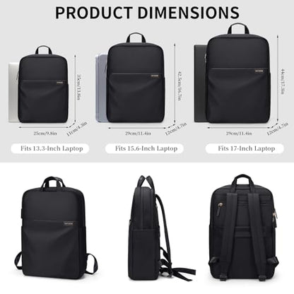 GOLF SUPAGS Travel Laptop Backpack for Women Anti Theft Slim Durable College Bookbag Business Computer Bag Fit 15.6Inch Notebook (Black, 15.6Inch) - color: Black, size: 15.6 Inch