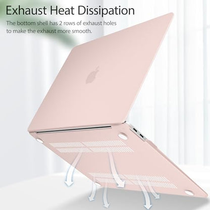 May Chen Compatible with MacBook Air 13 inch Case 2021 2020 2019 2018 Model: M1 A2337 A2179 A1932, Plastic Matte Hard Shell Case for MacBook Air 13 inch with Retina Display Fits Touch ID, Chalk Pink - color: Chalk Pink