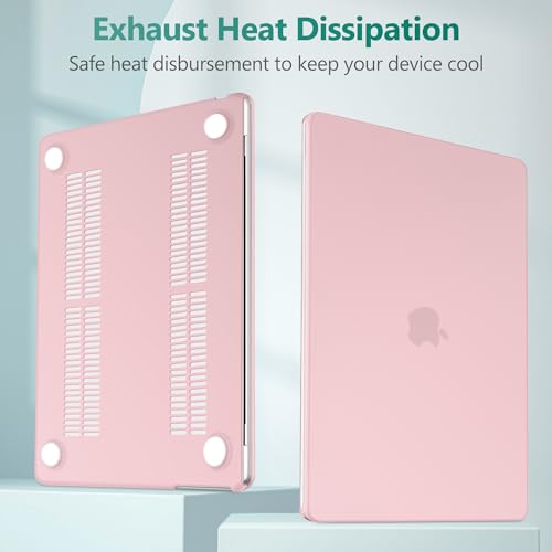 May Chen Case for MacBook Air 13/13.6-inch (M5/M4/M3/M2, 2022-2026 Models A3449 A3240 A3113 A2681), Lightweight | Closes Seamlessly | Ideal for Work Hard Shell Case, Chalk Pink - color: Chalk Pink