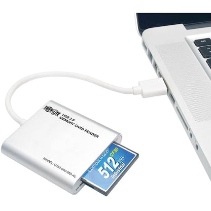 Tripp Lite USB 3.0 SuperSpeed Multi-Drive Memory Card Reader/Writer 5Gbps Aluminum Case (U352-000-MD-AL), Multi Color - style: SD/MS/CF Aluminumn