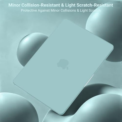 MOSISO Compatible with MacBook Air 13 inch Case M5 2026 M4 M3 M2 2025-2022 | A3449 A3240 A3113 A2681, Hard Shell&Keyboard Cover&Screen Film&Pouch for MacBook Air 13.6 inch Case, Aquamarine - color: Aquamarine