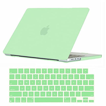 Se7enline for MacBook Pro 14 inch Case 2026-2021 M5 M4 M3 M2,Melon Green | 2 in 1 Matte Hard Shell Laptop Case with Keyboard Cover Anti-Scratch Heat Dissipation Full Port Access Slim Lightweight - color: Melon Green