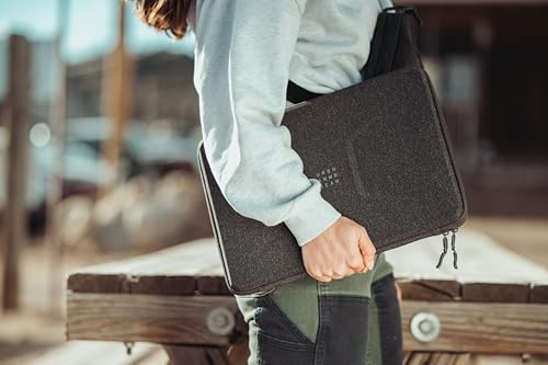 URBAN ARMOR GEAR UAG Civilian Medium Sleeve Laptop Case Fits Up to 13-14" Laptop MacBook Neo A18 Pro - Shockproof Protective Carrying Computer Bag with Interior Lining & Accessory Pocket, Dark Grey - size: Medium - Dark Grey