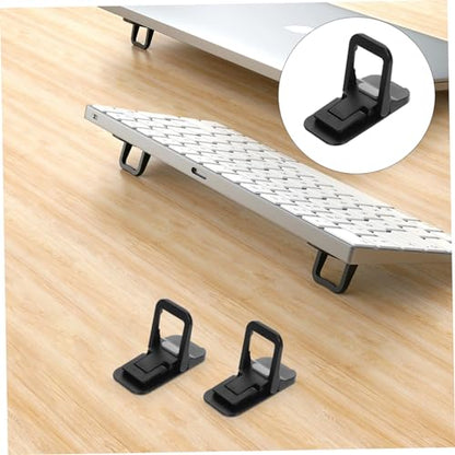 KALLORY 1Pair Ergonomic Laptop Stand with Invisible Adhesion Compact Lightweight Design for Improved Posture Supports Various Laptop for Workspace Organization and Cooling