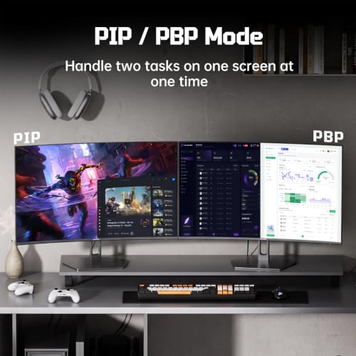 Hikers 27 Inch Curved Monitor 170Hz 144Hz, 2K 1440P Computer Gaming Monitor with HDMI 2.1×2 DP 1.4×1, AI CrossHair Fast VA 4000:1 Contrast, for FPS Games and Work (G27H1Q, Includes One HDMI 2.1 Cable) - size: 27 inch
