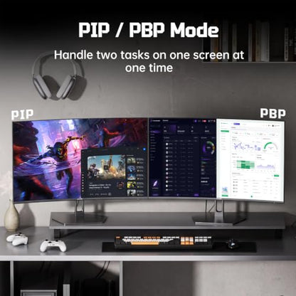 Hikers 27 Inch Curved Monitor 170Hz 144Hz, 2K 1440P Computer Gaming Monitor with HDMI 2.1×2 DP 1.4×1, AI CrossHair Fast VA 4000:1 Contrast, for FPS Games and Work (G27H1Q, Includes One HDMI 2.1 Cable) - size: 27 inch