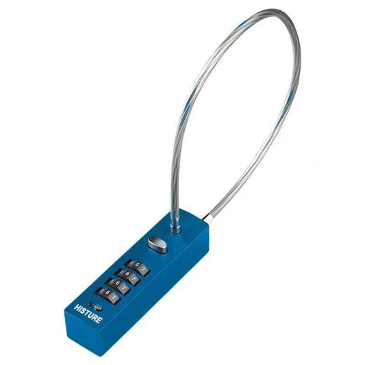 gate Locks for Outdoor Fence gate Lock Locker Lock Bike Cable Chain Combination Outdoor - color: Blue