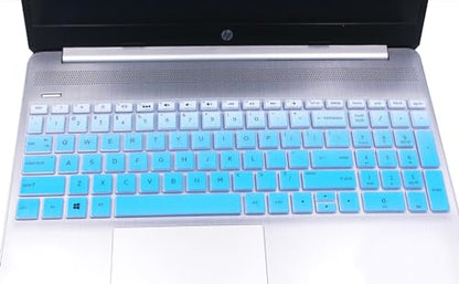 Keyboard Skin Compatible for 15.6" 17.3" HP 15-dw 15-dy 15-ef 15-da/db 15-bs/bw 17-by/ca 15-dy2702dx 15-dy4013dx 15-dw0083wm 15-ef2013dx 15t-da100 15-db0011dx 17-by4623dx by4025nr by4061nr (Ombre Blue - color: Ombre Blue