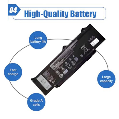 Densting GRWKG Laptop Battery Replacement for Dell Latitude 3340 3440 3540 P28F P28F004 P170G P170G001 P37G P37G004 P169G P169G001 Series Notebook R73TC DR02P GTG7N 11.4V 42Wh - size: 10.24*3.94*0.24 inch GRWKG