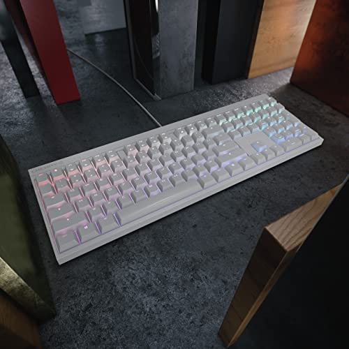 Cherry MX 2.0S Wired Gaming Keyboard with RGB Lighting Different MX Switching Characteristics: MX Black, MX Blue, MX Brown, MX RED and MX Silent RED (White - MX Brown Switch) - color: White - MX Brown Switch