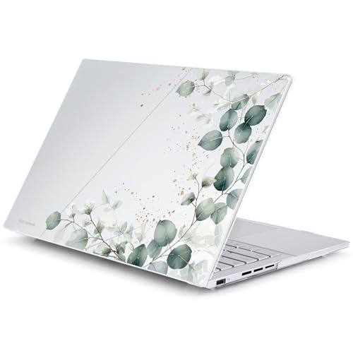 Batianda Artistic Case for ASUS Zenbook 14 OLED 2024 2025, Greenery Leaves | Model UX3405×× / UM3406××, Slim Plastic Hard Shell, Artistic Designs, Ultra-Thin Lightweight Laptop Case - color: Greenery Leaves