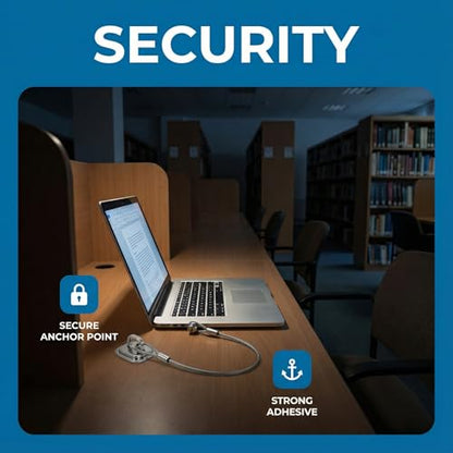 Homoyoyo 4pcs Laptop Security Anchor Base Plate for -Theft Cable Locks Design for Various Models Stable and Secure Laptop Locking for Office Study and Travel