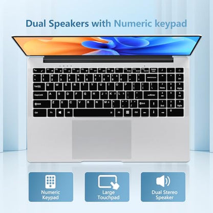 DUNHOO Laptop, 15.6’’ Laptop Computer with Celeron Processor N4000, 2Cores 2Threads, 8GB RAM DDR4 256GB SSD Laptops, UHD Graphics 600, Lap Top 180°Hinge, FHD 1920 * 1080, WiFi 5, BT 4.2, Win 11 Pro