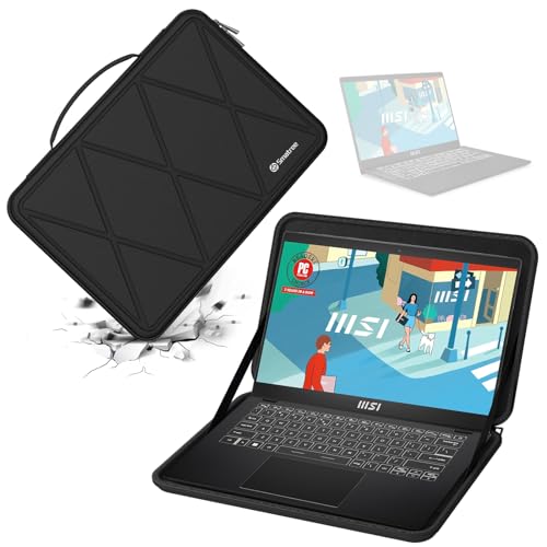 Smatree Hard EVA Protective Case for 14 inch MSI Modern 14 F13M/B5M/B4MW | Compatible for Modern 14A/14B, for Prestige 14Evo A12M, for MSI Summit E14FlipEvo A12MT (X8246) - color: X Series-Black, size: For 14 inch MSI Modern 14/14A/14B/Prestige(X8246)