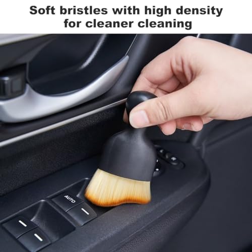 Car Interior and Exterior Soft bristles Detail dust Brush Interior dusting Brush Dashboard Cleaning Brush Home Office dusting Tools+ Double-Sided Suede Cleaning Towel+ Cleaning Cream - color: 1 Piece Brush + Towel+ Cleaning Cream