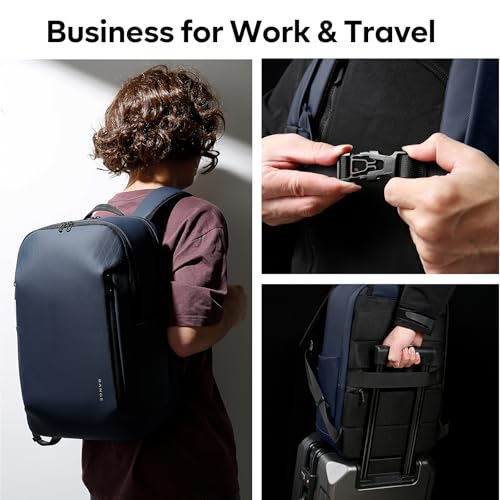 BANGE Business Smart Backpack for Men and Women，can holds 15.6 Inches Laptop Backpack, Waterproof Commute Work Travel Backpack, Flight Carry-On (blue) - color: Blue
