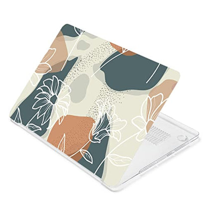 LanBaiLan Compatible with MacBook Pro 14 inchM4 2024 2023 2022 2021 Model M4 A3112 A3185 A3401 M3 A2918 A2992 M2 A2779 M1 A2442, Protective Case & Keyboard Cover, Art Flower - color: Art Flower