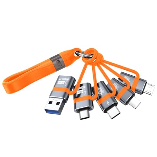 USB A to USB C 3.0 OTG Adapter,USB C to Micro Converter,IP to Type-C Converter, and Type-C to USB A OTG 3.0 Adapter. 240W USB C Data Cable,Supporting Fast Charging and Data Transfer.Orange - color: orange