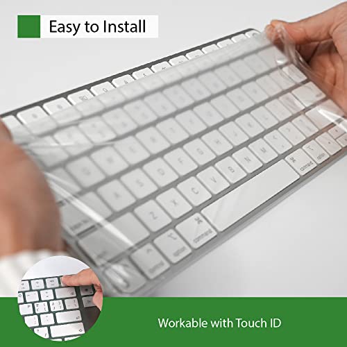 Universal KeyboardCap. Fully Covered Flat Style 0.025mm Waterproof Anti-Dust Desktop Keyboard Cover with Numeric Hospital/Dentist Use (MagicKeyboard (with Numeric) 3packs) - size: MagicKeyboard (with Numeric) 3packs