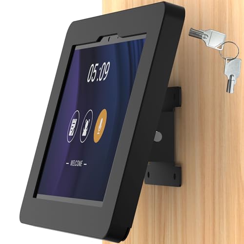 Tablet Wall Mount Compatible with Microsoft Surface Go 1 2 3 4 Anti Theft with Lock Tiltable Adjustable - BSW101BR - color: Black