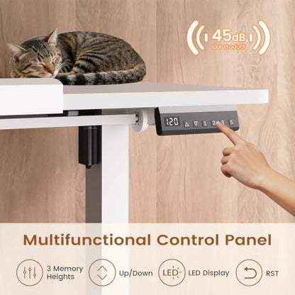 SEDETA 47x24'' Foldable Electric Standing Dry Erase Board Desk with Wheels | 180° Tiltable Mobile Rising Computer Desk Height Adjustable for Drawing/Writing/Gaming/Study/Home Office/Small Space - color: Dry Erase Board, size: 47 x 24 Inches