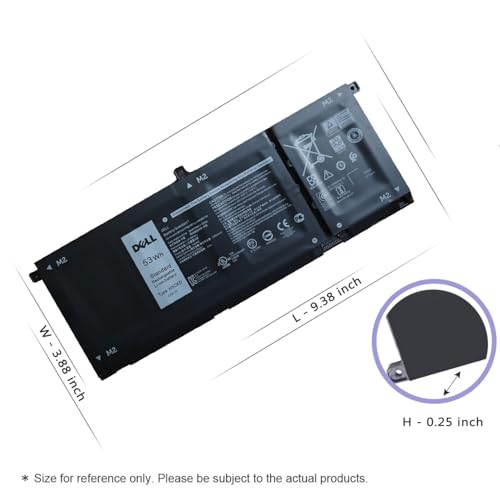 DELL H5CKD Battery for Dell Latitude 3410 3510, Inspiron 5300 5401 5408 5409 5501 5508 5509 5400 5406, Inspiron 7306 7405 2-in-1, Vostro 5300 5301 5401 5501 5402 P129G 7T8CD 07T8CD TXD03 53Wh 15V