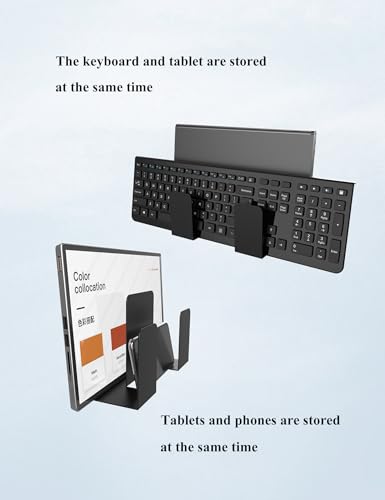Multifunctional Laptop Wall Mount Cable Box Mount, (Black) | Fit for Router/ Modem Keyboard Holder Fits Display and tablet organizer on the wall