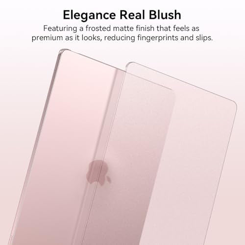 EooCoo for MacBook Neo Case 13 inch 2026 Model A3404, 100% Match Official Color, Anti-Fingerprint & Scratch & Crack, Sturdy Protective Hard Shell Cover Laptop Accessories, Blush Clear - color: Blush Clear