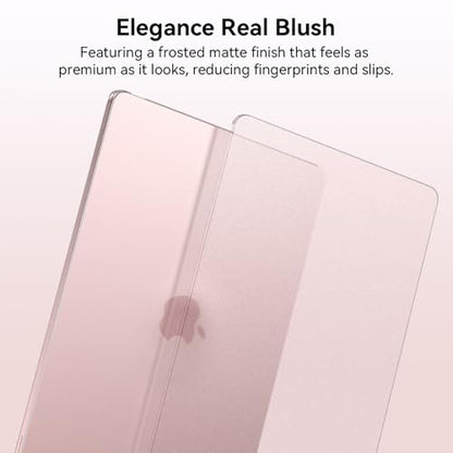 EooCoo for MacBook Neo Case 13 inch 2026 Model A3404, 100% Match Official Color, Anti-Fingerprint & Scratch & Crack, Sturdy Protective Hard Shell Cover Laptop Accessories, Blush Clear - color: Blush Clear