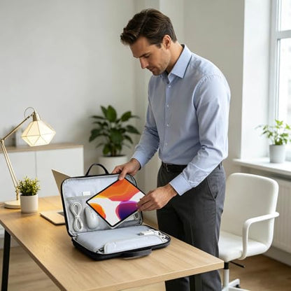 Laptop Case Sleeve with Handle,Spacious Laptop Bag with Pocket,Laptop Sleeve for Laptop Tablet Man Woman - color: Black