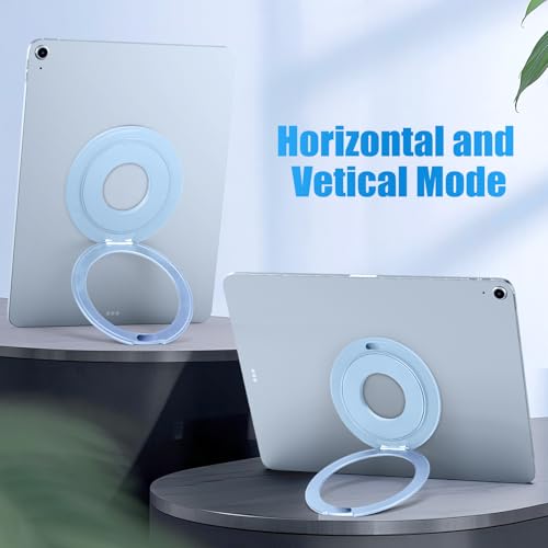 Universal Tablet Mount Ring Holder Stand for iPad | Rotating Desktop Tablet Magnetic Handle Grip Bracket for iPad Pro Air Mini，Galaxy, Fire, Kindle, 6-13" Divice Accessories - color: Blue