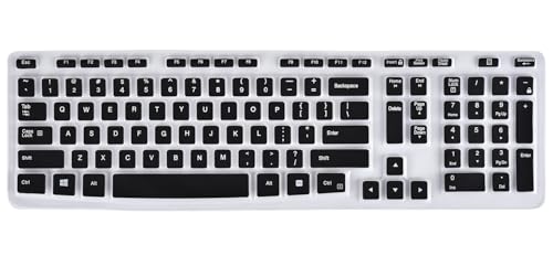 Keyboard Cover for Logitech MK320 K330 MK335 Wireless Keyboard, Waterproof Silicone Keyboard Protector for Logitech MK320 MK335, Black - color: Black, size: Logitech MK320/K330/MK335