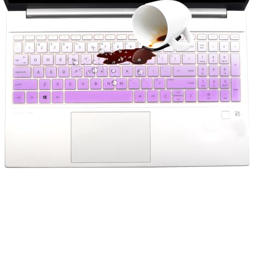 Keyboard Cover for 15.6 17.3 HP Laptop 17-cn 17-cp 15-fc 15-fd 15-eg 15-eh 15-er Series 15-fd0083wm 15t-fd000 15-fc0013od 15-fc0081nr 15-fc0093dx 15t-eg300 115z-eh000 17t-cn300/cn400 17-cp2099nr - color: GradientPurple