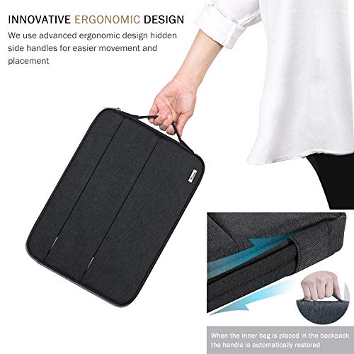Voova 15.6-16 Inch Laptop Sleeve, Laptop Case, MacBook Case, Black | Slim splash-proof 16-inch laptop sleeve compatible with MacBook Pro M1-M4 Max, HP, Lenovo, Acer and Asus for daily use - color: Black, size: 15.6-16 Inch