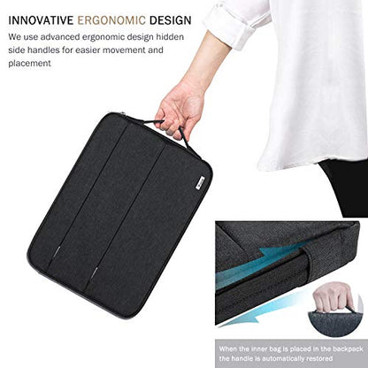 Voova 13.3-13 Inch Laptop Sleeve, Laptop Case, MacBook Case, Black | Slim splash-proof 13-inch laptop sleeve compatible with MacBook Pro M1-M5 Max, HP, Lenovo, Acer and Asus for daily use - color: Black, size: 12.6-13.6 Inch