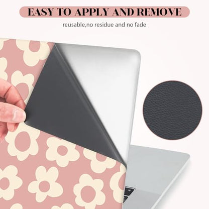 Pink Floral Laptop Skin Sticker Cover Decal, 12 13 13.3 14 15 15.4 15.6 inch Laptop Notebook Vinyl Skin Sticker Cover Personalized Art Protector - color: Pink Floral Flower