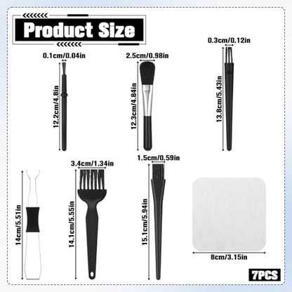 7 PCS Mechanical Keyboard Cleaning Kit with Wire Keycap Puller, | Switch Remover & 5 Anti-Static Brushes, Professional Keyboard Cleaner Tool Set for Computer, Laptop, PCB Motherboard