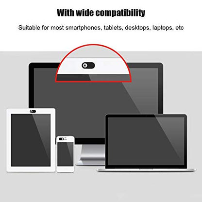 Zopsc Ultra Thin Metal Webcam Cover, 3-Pack Anti-Hacker Security Sliding Lens Protector for Laptops and Tablets Black Silver Mixed Color - color: black