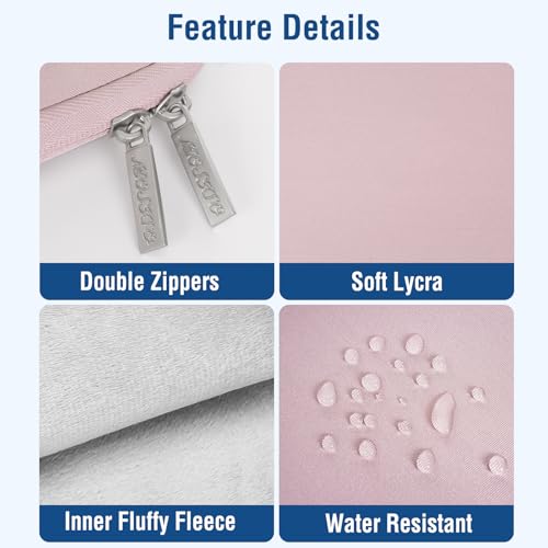MOSISO Laptop Case 13.3 inch, 13-13.3 inch Laptop Sleeve with Small Case | Compatible with MacBook Air/Pro 13/Pro 14 M5 M4 M3 M2 M1, HP Dell ASUS Lenovo, Neoprene Computer Sleeve Bag, Baby Pink - color: Baby Pink, size: 13.3 inch