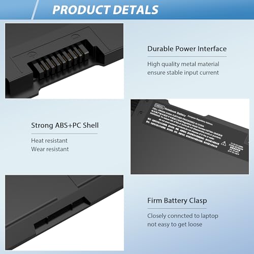 CM03 CM03XL Battery Replacement for HP EliteBook 840 845 850 855 740 745 750 755 G1 G2 Series Notebook ZBook 14 15u G2 CO06 CO06XL Battery Spare 716724-421 717376-001 CM03050XL（11.1V 50Wh） - style: CM03XL