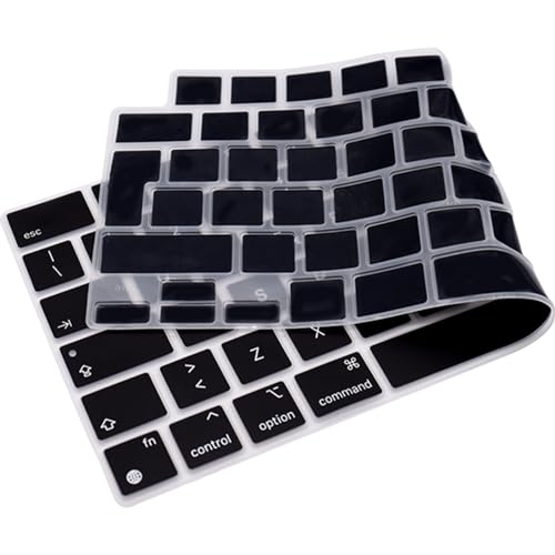 HRH Keyboard Cover Skin EU for MacBook Air 13”15"(M5-M2)&Pro 14”16"(M5-M1) | Italian,Black,2026-2021,A3426 A3427 A3434 A2992,Neo 13" A18, Precise Fit, Dust Proof, Waterproof,Durable,Keyboard Accessories - color: Italian