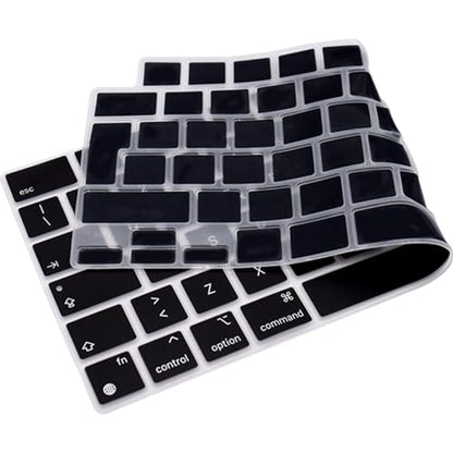 HRH Keyboard Cover Skin EU for MacBook Air 13”15"(M5-M2)&Pro 14”16"(M5-M1) | Italian,Black,2026-2021,A3426 A3427 A3434 A2992,Neo 13" A18, Precise Fit, Dust Proof, Waterproof,Durable,Keyboard Accessories - color: Italian