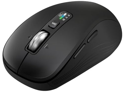 Wireless Bluetooth Mouse, 3-Device Multi-Mode (USB + 2 Bluetooth), 4-Way Metal Scroll Wheel, Adjustable DPI, Silent Click, Long Battery Life, Ergonomic Mouse for Laptop, PC, Mac, iPad (Black, 9) - color: Black