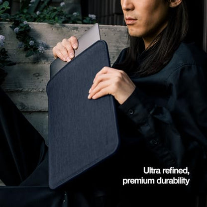 Incase ICON Sleeve with Woolenex - MacBook Air 13 inch Case - M5 2026, M4 2025, M3 M2 2024-2022 - Fitted MacBook Case, Laptop Sleeve, Hard Cover, Durable, Lightweight - Heather Navy - color: Heather Navy