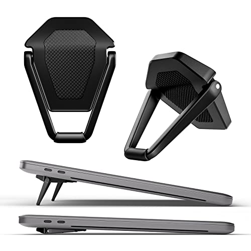 Laptop Stand for Desk, Portable Anti-Slip Keyboard Riser, Zinc Alloy Keyboard Stands, Computer Stand Compatible with MacBook Air/Pro, 10-15.6 Inches Laptops and Keyboards (Black) - color: black